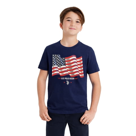 U.S. Polo Assn. Boys Graphic Flag Tee, Sizes 4-18