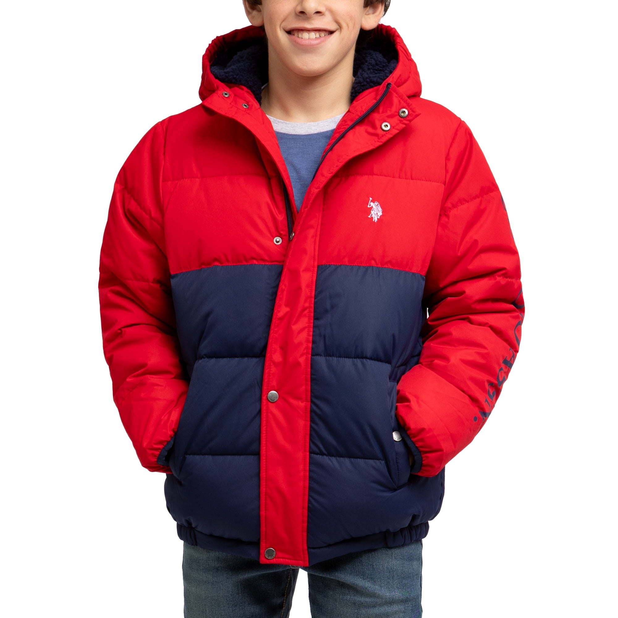 Boys polo puffer coat sale