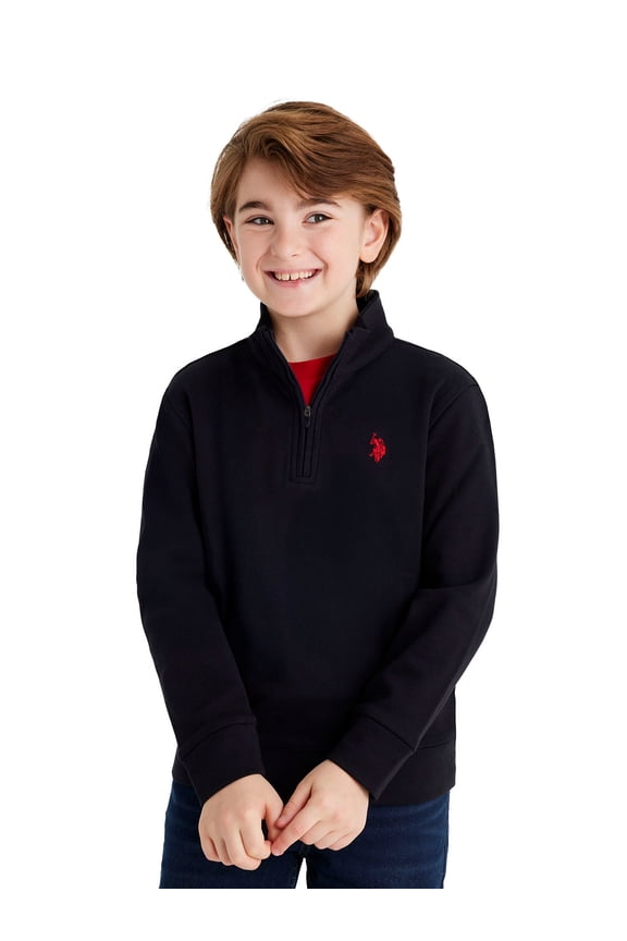 Boys Interlock Quarter Zip, Sizes 4-18