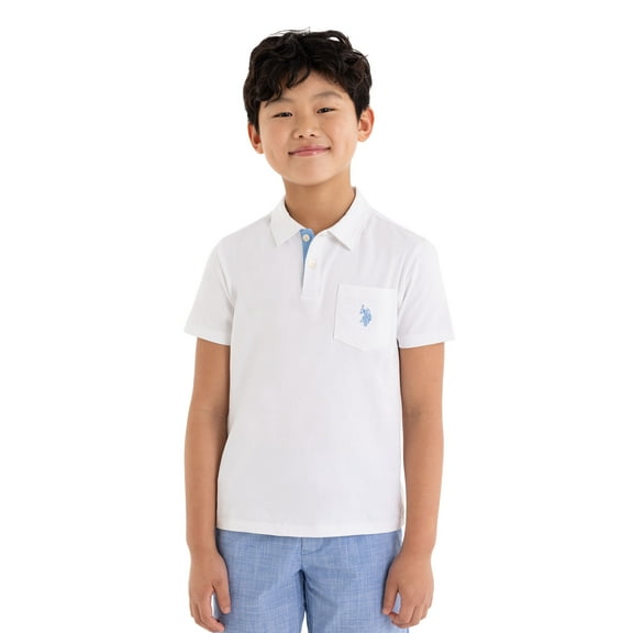 U.S. Polo Assn. Boys Jersey Pocket Polo Shirt, Sizes 4-18