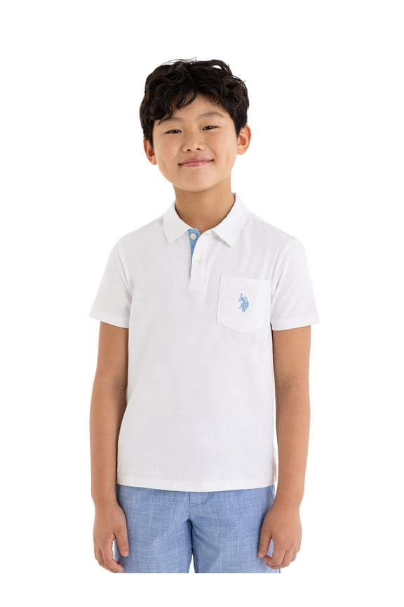 Boys Jersey Pocket Polo Shirt, Sizes 4-18