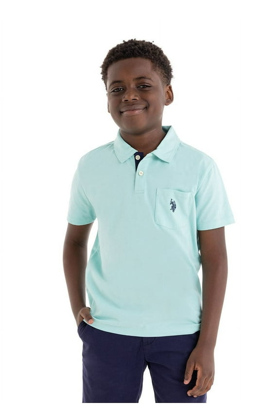 Boys Jersey Pocket Polo Shirt, Sizes 4-18