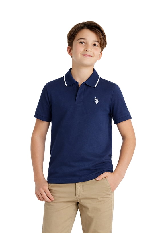 Boys Short Sleeve Johnny Collar Shirt, Sizes 4-18