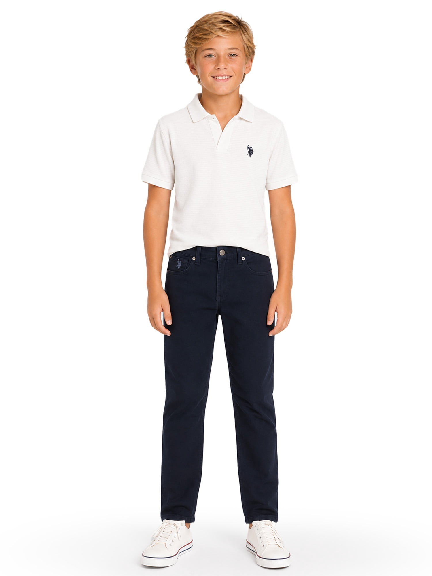 U.S. Polo Assn. Boys Johnny Collar Shirt, Sizes 4-18