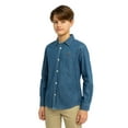 thumbnail image 1 of U.S. Polo Assn. Boys Long Sleeve Button Down Denim Shirt, Sizes 4-18, 1 of 4