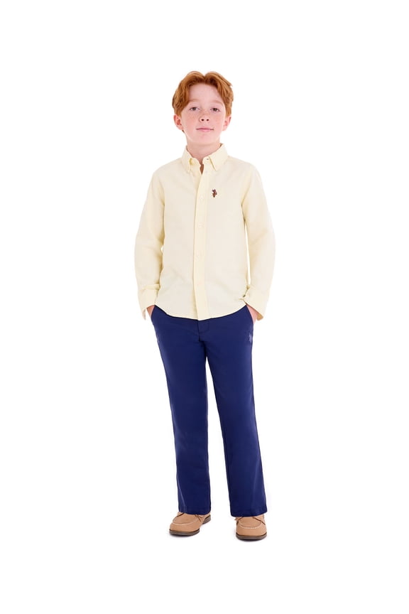 Boys Long Sleeve Button Down Oxford Shirt, Sizes 4-18