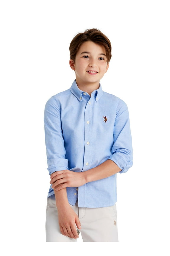 Boys Long Sleeve Button Down Oxford Shirt, Sizes 4-18