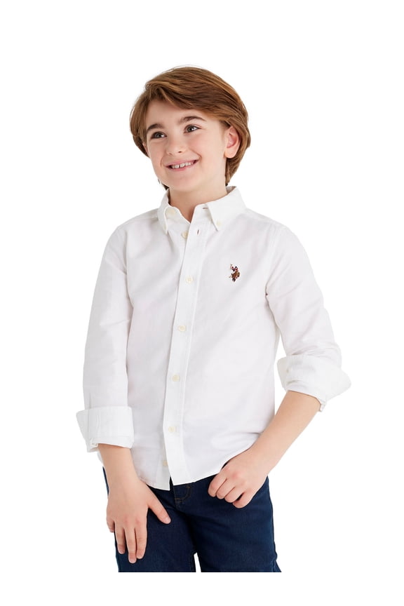 Boys Long Sleeve Button Down Oxford Shirt, Sizes 4-18