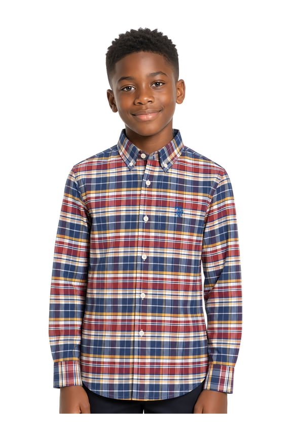 Boys Long Sleeve Button Down Shirt, Sizes 4-18