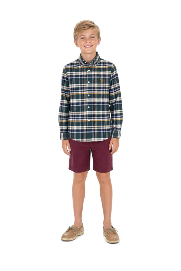 Boys Long Sleeve Button Down Shirt, Sizes 4-18