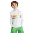 thumbnail image 1 of U.S. Polo Assn. Boys Long Sleeve Chest Stripe Rash Guard, Sizes 4-18, 1 of 6