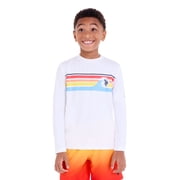 Boys Long Sleeve Chest Stripe Rashguard, Sizes 4-18