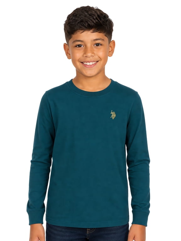 Boys Long Sleeve Crewneck Shirt, Sizes 4-18