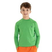 U.S. Polo Assn. Boys Long Sleeve Solid Rash Guard, Sizes 4-18