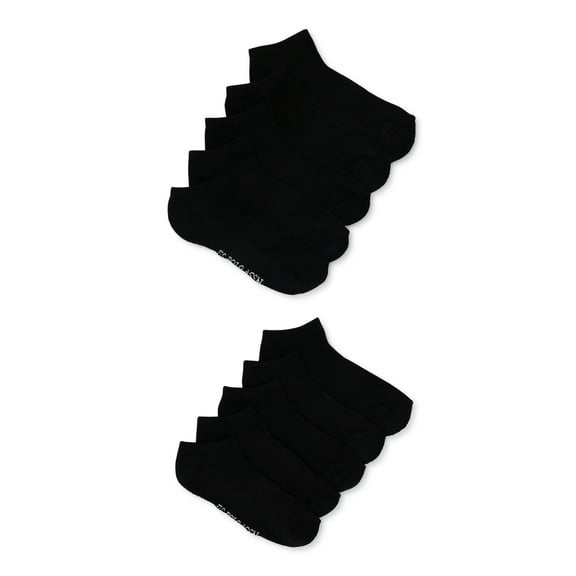 U.S. Polo Assn. Boys No Show Socks, 10-Pack, Sizes S-L