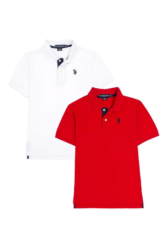 Boys Pique Polo Shirt, 2-Pack, Sizes 4-18