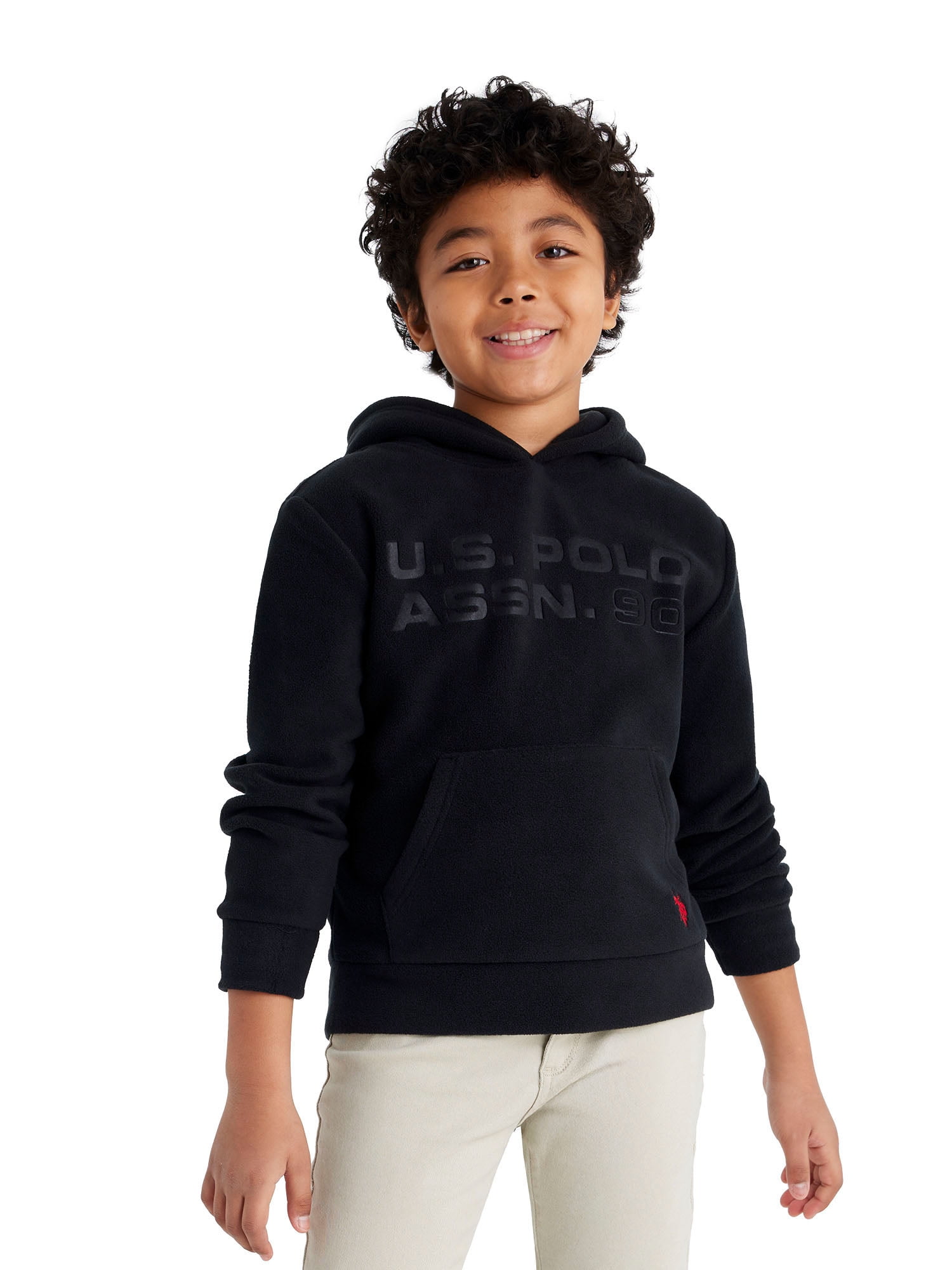 U.S. Polo Assn. Boys Polar Fleece Pullover Hoodie, Sizes 4-18