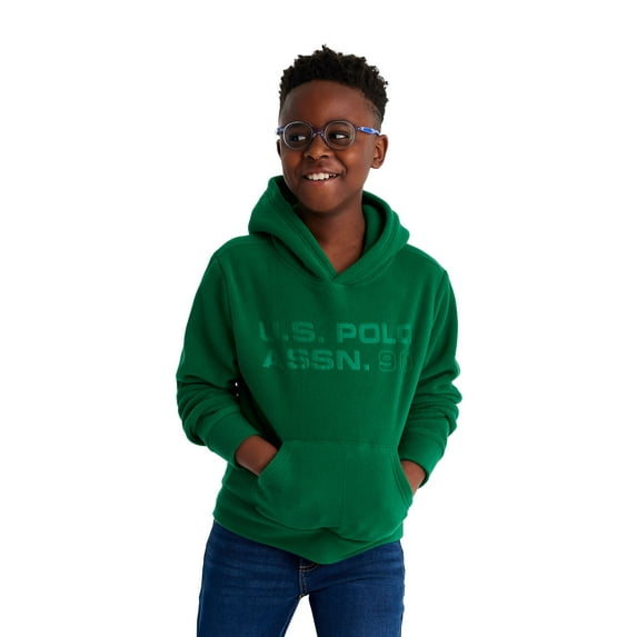U.S. Polo Assn. Boys Polar Fleece Pullover Hoodie, Sizes 4-18