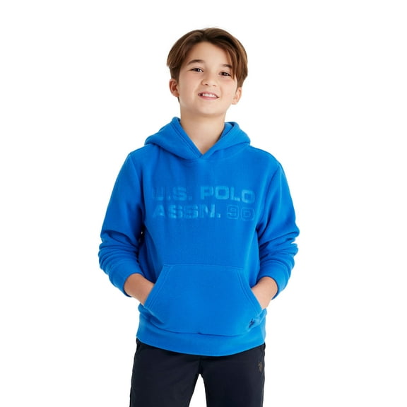 U.S. Polo Assn. Boys Polar Fleece Pullover Hoodie, Sizes 4-18