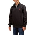 thumbnail image 1 of U.S. Polo Assn. Boys Quarter Zip Fleece Mock Neck Pullover, Sizes 4-18, 1 of 3