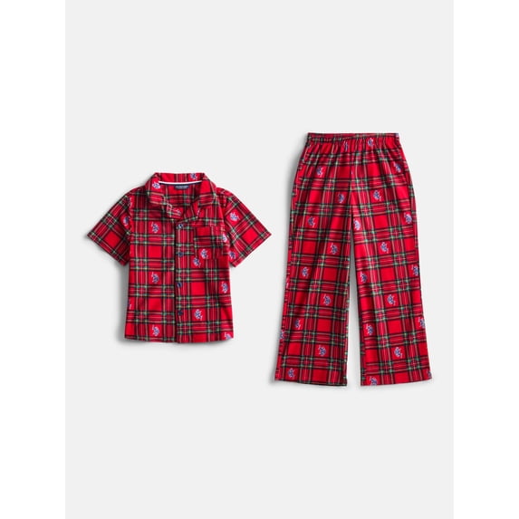 U.S. Polo Assn. Boys Short Sleeve Coat & Pant Pajama Set, 2-Piece Sleep, Sizes S-XXL
