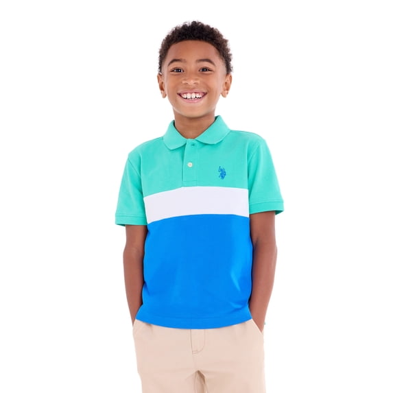 U.S. Polo Assn. Boys Colorblock Pique Polo Shirt, Sizes 4-18