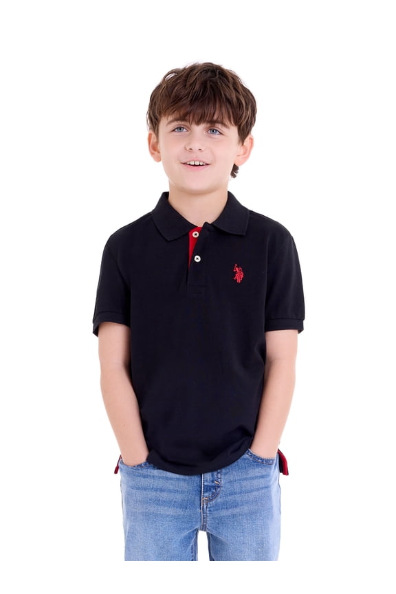 Boys Short Sleeve Pique Polo Shirt, Sizes 4-18