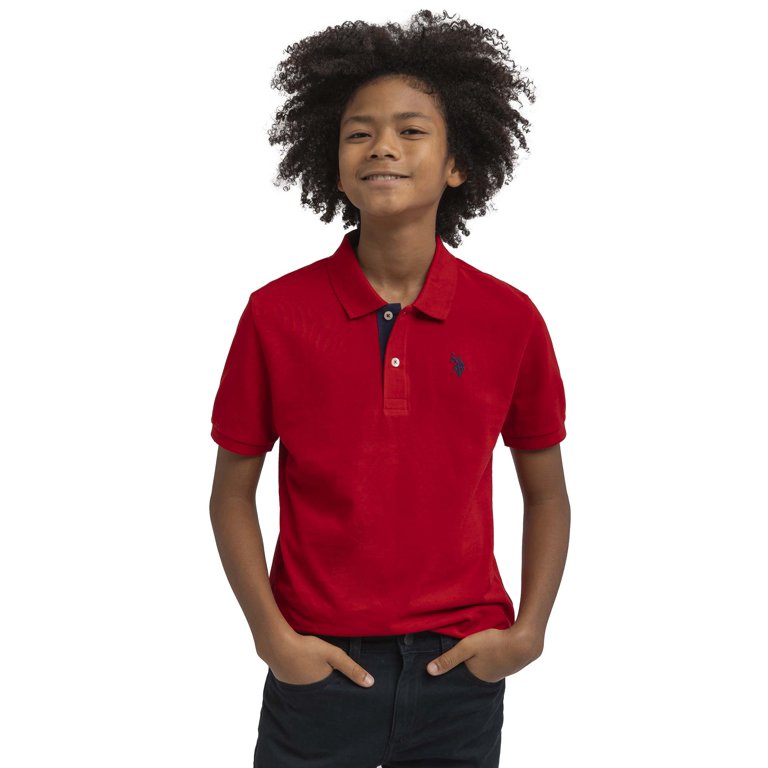 Printed School Uniform Unisex Long Sleeve Pique Polo