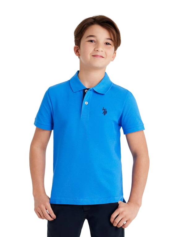 Boys Short Sleeve Pique Polo Shirt, Sizes 4-18