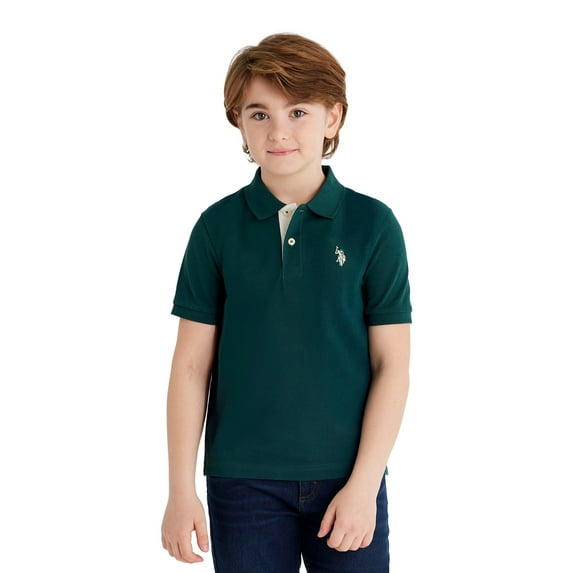 U.S. Polo Assn. Boys Short Sleeve Pique Polo Shirt, Sizes 4-18