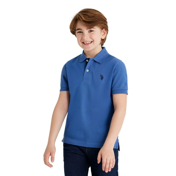 U.S. Polo Assn. Boys Short Sleeve Pique Polo Shirt, Sizes 4-18