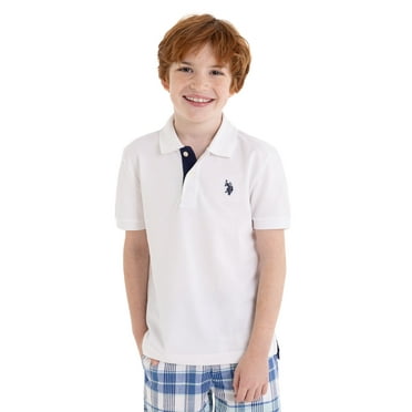 U.S. Polo Assn. Boys Short Sleeve Pique Polo Shirt, Sizes 4-18