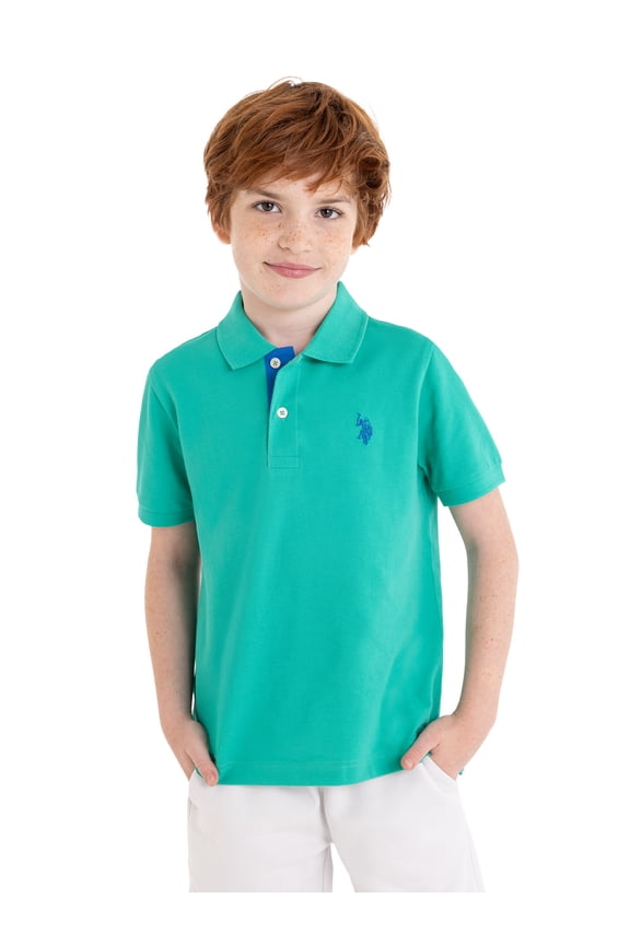 Boys Short Sleeve Pique Polo Shirt, Sizes 4-18