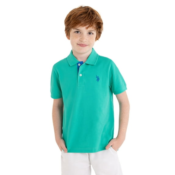 U.S. Polo Assn. Boys Short Sleeve Pique Polo Shirt, Sizes 4-18