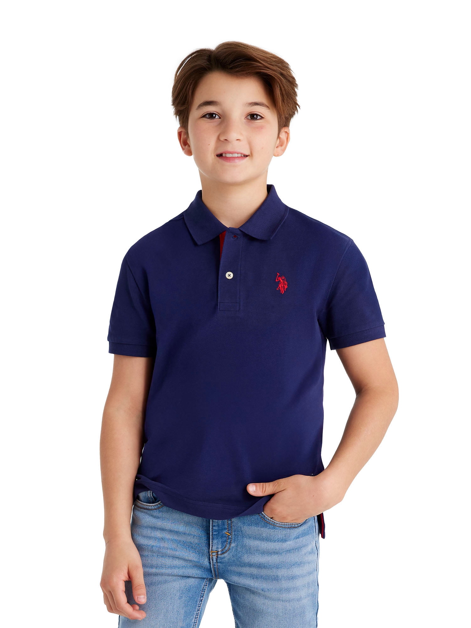 U.S. Polo Assn. Boys Pique Polo Shirt, Sizes 4-18
