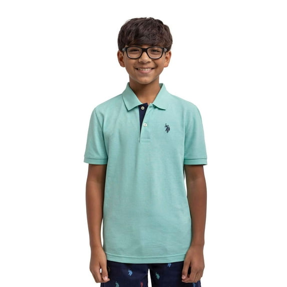 U.S. Polo Assn. Boys Short Sleeve Pique Polo Shirt, Sizes 4-18