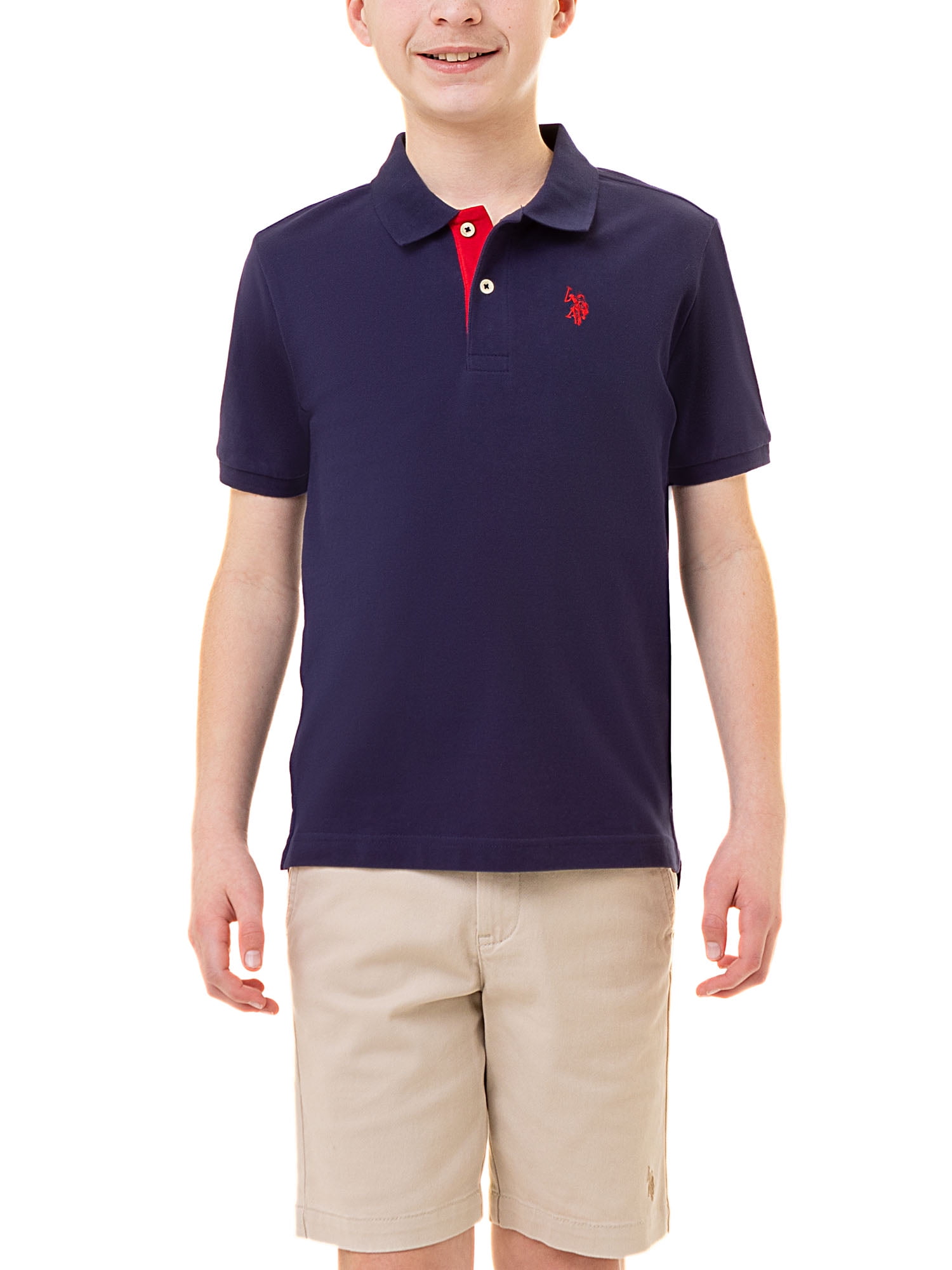 U.S. Polo Assn. Boys Short Sleeve Polo Shirt, Sizes - Walmart.com