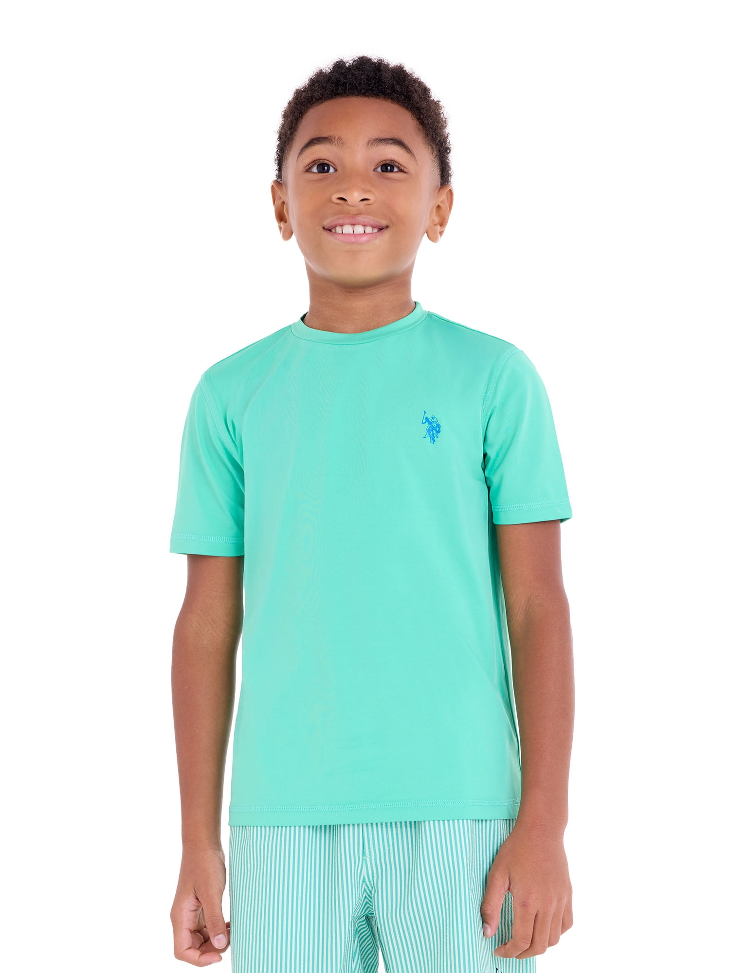 U.S. Polo Assn. Boys Short Sleeve Rashguard, Sizes 4-18