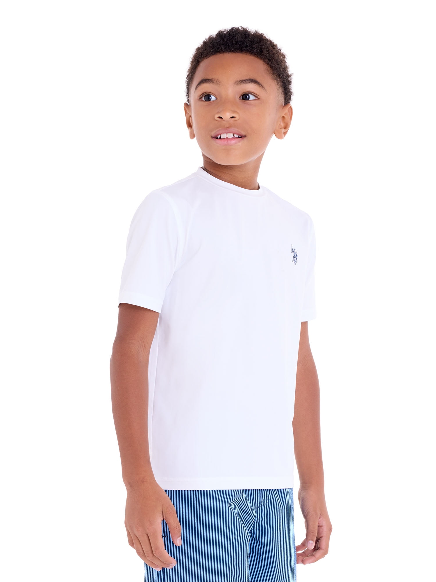 U.S. Polo Assn. Boys Short Sleeve Rashguard, Sizes 4-18