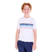 Boys Short Sleeve Striped Rash Guard, Sizes 4-18