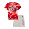thumbnail image 1 of U.S. Polo Assn. Boys Short Sleeve Tee and Shorts Pajama Set, 2-Piece, Sizes 4-18, 1 of 3