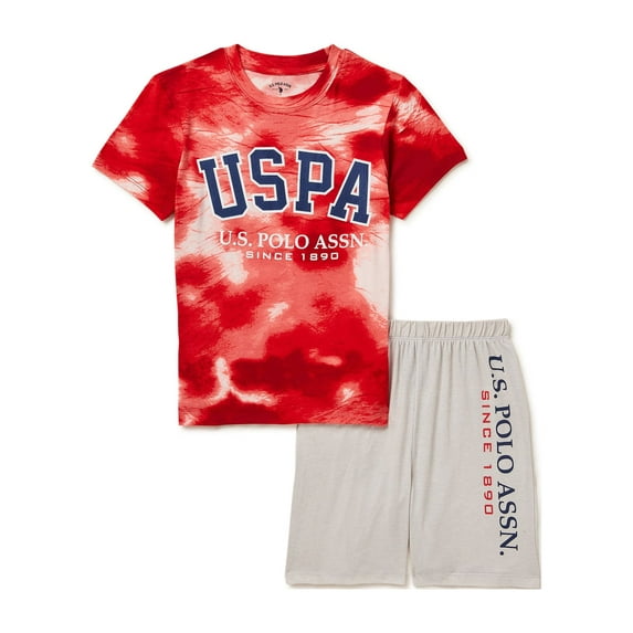 U.S. Polo Assn. Boys Short Sleeve Tee and Shorts Pajama Set, 2-Piece, Sizes 4-18