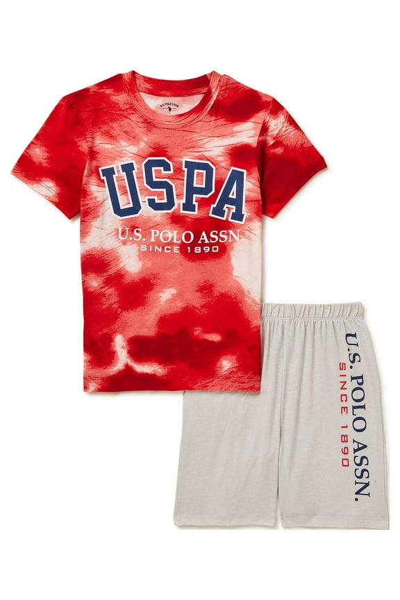 Boys Short Sleeve Tee and Shorts Pajama Set, 2-Piece, Sizes 4-18