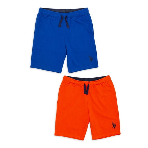 U.S. Polo Assn. Boys Solid Terry Shorts, 2- Pack, Sizes 4-18