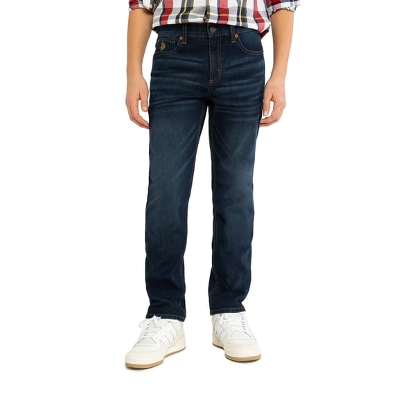 U.S. Polo Assn. Boys Straight Knit Denim Jean, Sizes 4-18