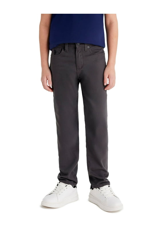 Boys Stretch Twill 5-Pocket Straight Fit Pant, Sizes 4-18