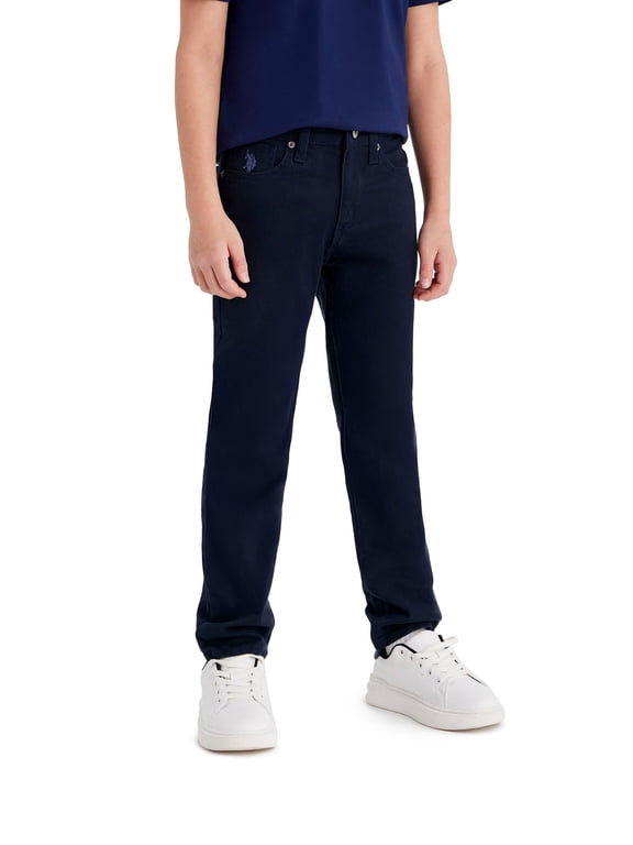 Boys Stretch Twill 5-Pocket Straight Fit Pant, Sizes 4-18