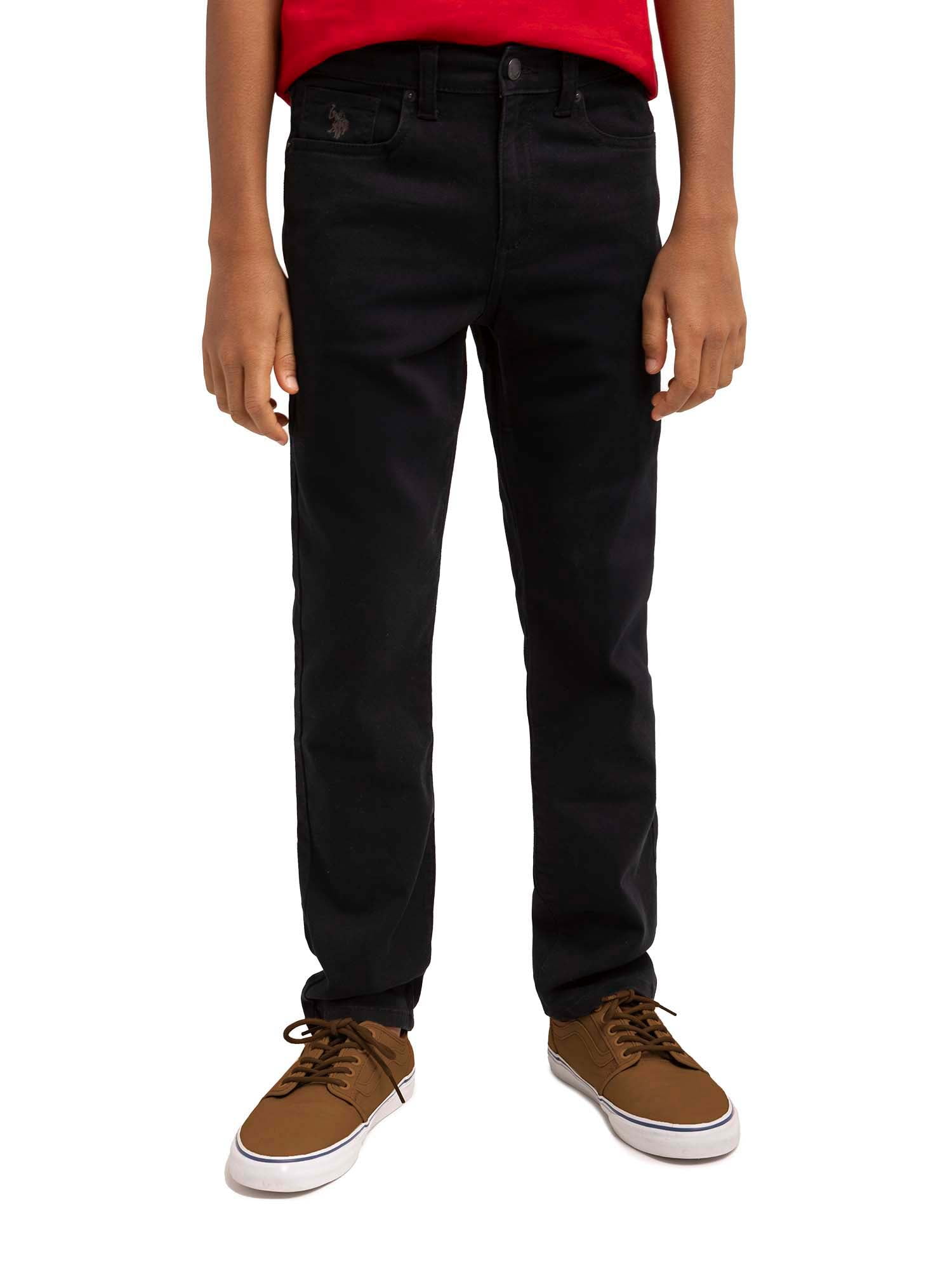 U.S. Polo Assn. Boys Stretch Twill 5 Pocket Straight Fit Pant