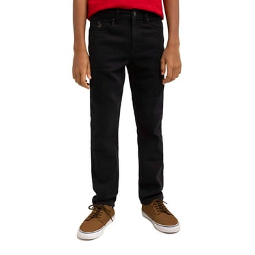 U.S. Polo Assn. Boys Stretch Twill 5-Pocket Straight Fit Pant, Sizes 4-18