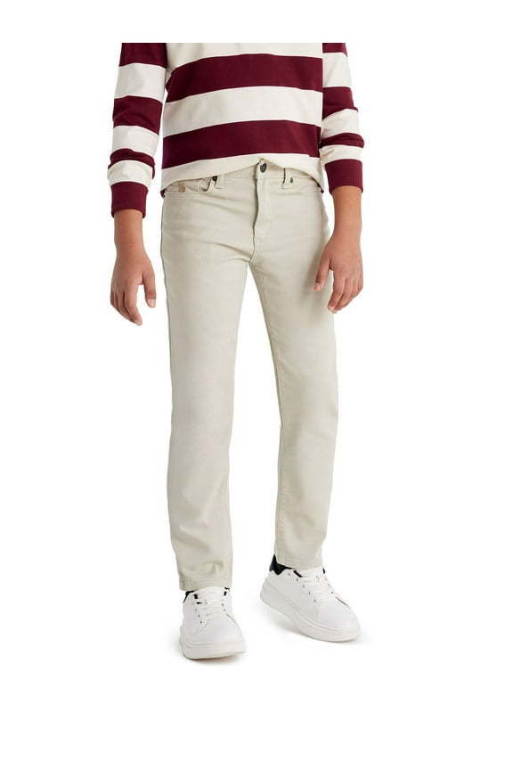 Boys Stretch Twill 5-Pocket Straight Fit Pant, Sizes 4-18